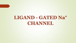 LIGAND - GATED Na⁺
CHANNEL
 