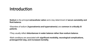 Comprehensive Overview of Sodium Disorders in ICU Patients: Diagnosis ...