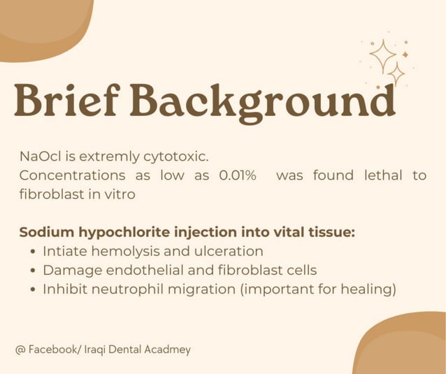 Sodium Hypochlorite Accident in Endodontics Summary PPT