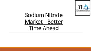Sodium Nitrate
Market - Better
Time Ahead
 