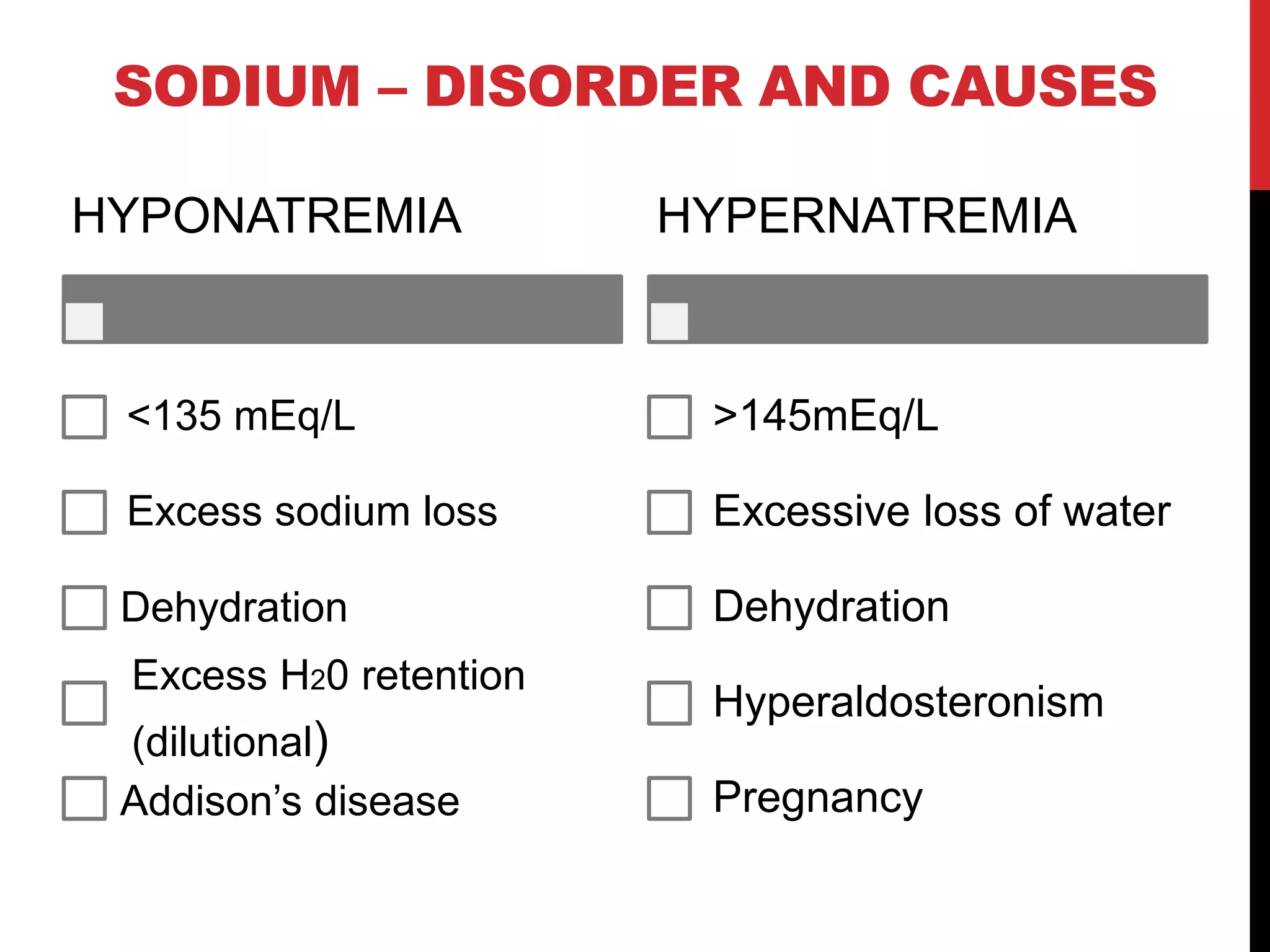 Sodium, potassium and chloride | PPTX
