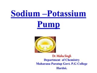 Sodium potassium pump | PPT