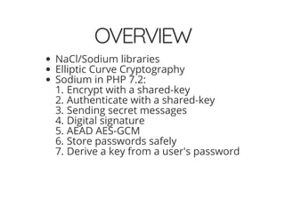 The Sodium crypto library of PHP 7.2 (PHP Day 2018) | PDF