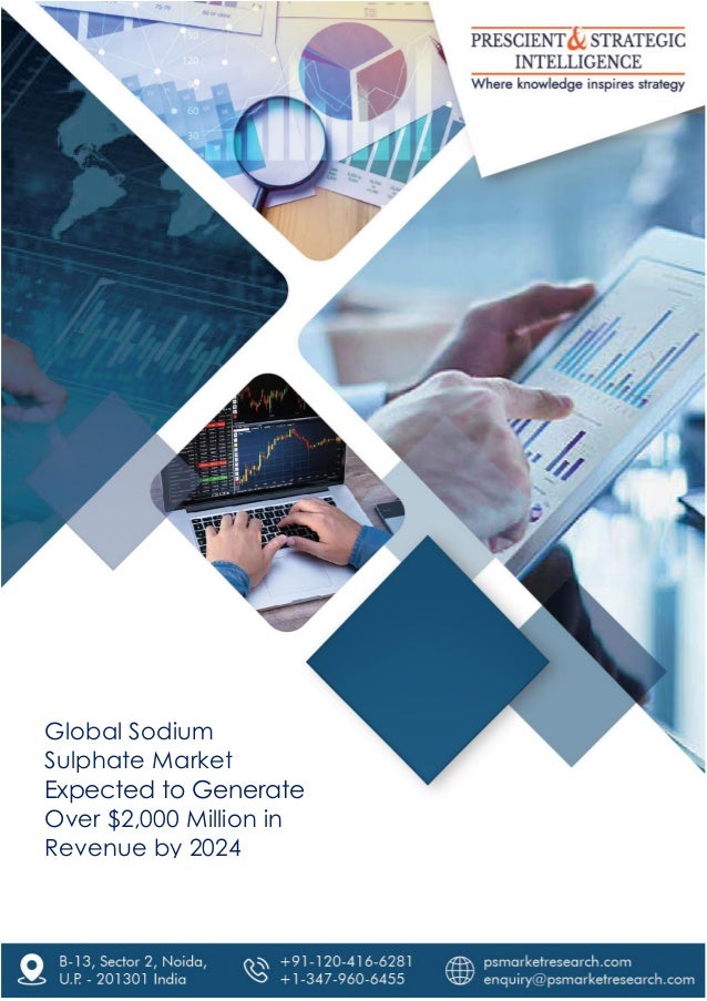 1
© Prescient & Strategic (P&S) Intelligence Pvt. Ltd. All rights reserved
Global Sodium
Sulphate Market
Expected to Generate
Over $2,000 Million in
Revenue by 2024
 