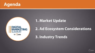 Agenda
1. Market Update
2. Ad Ecosystem Considerations
3. Industry Trends
 