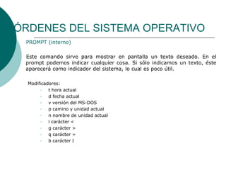 Archivos de procesos por lotes. Órdenes que sirven para ejecutar ficheros batch.