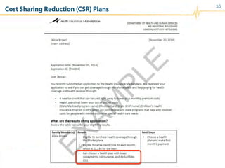 Cost Sharing Reduction (CSR) Plans
16
 