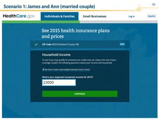 Scenario 1: James and Ann (married couple)
36
 