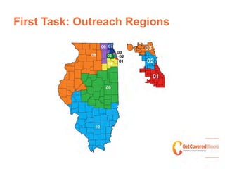 First Task: Outreach Regions
 