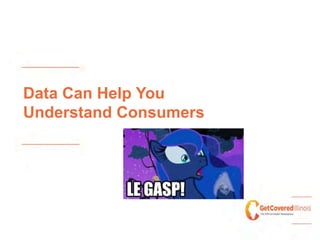 Data Can Help You
Understand Consumers
 