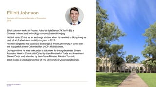 Elliot Colombo UQ School of Economics Alumni Profiles | PPTX