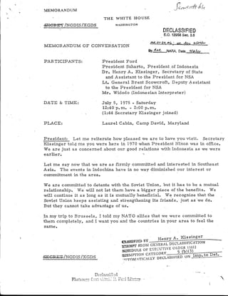 Transkrip Diskusi Soeharto - Gerald Ford