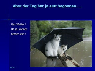 Aber der Tag hat ja erst begonnen.....



Das Wetter !
Na ja, könnte
besser sein !




RG 07
 