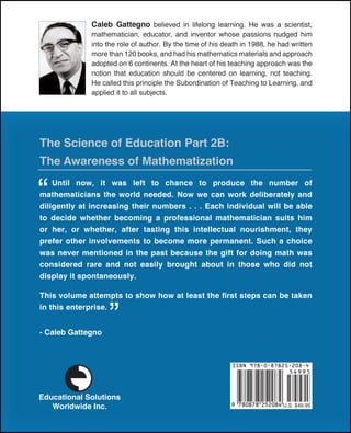 The Science of Education Part 2B: The Awareness of Mathematization by Caleb Gattegno