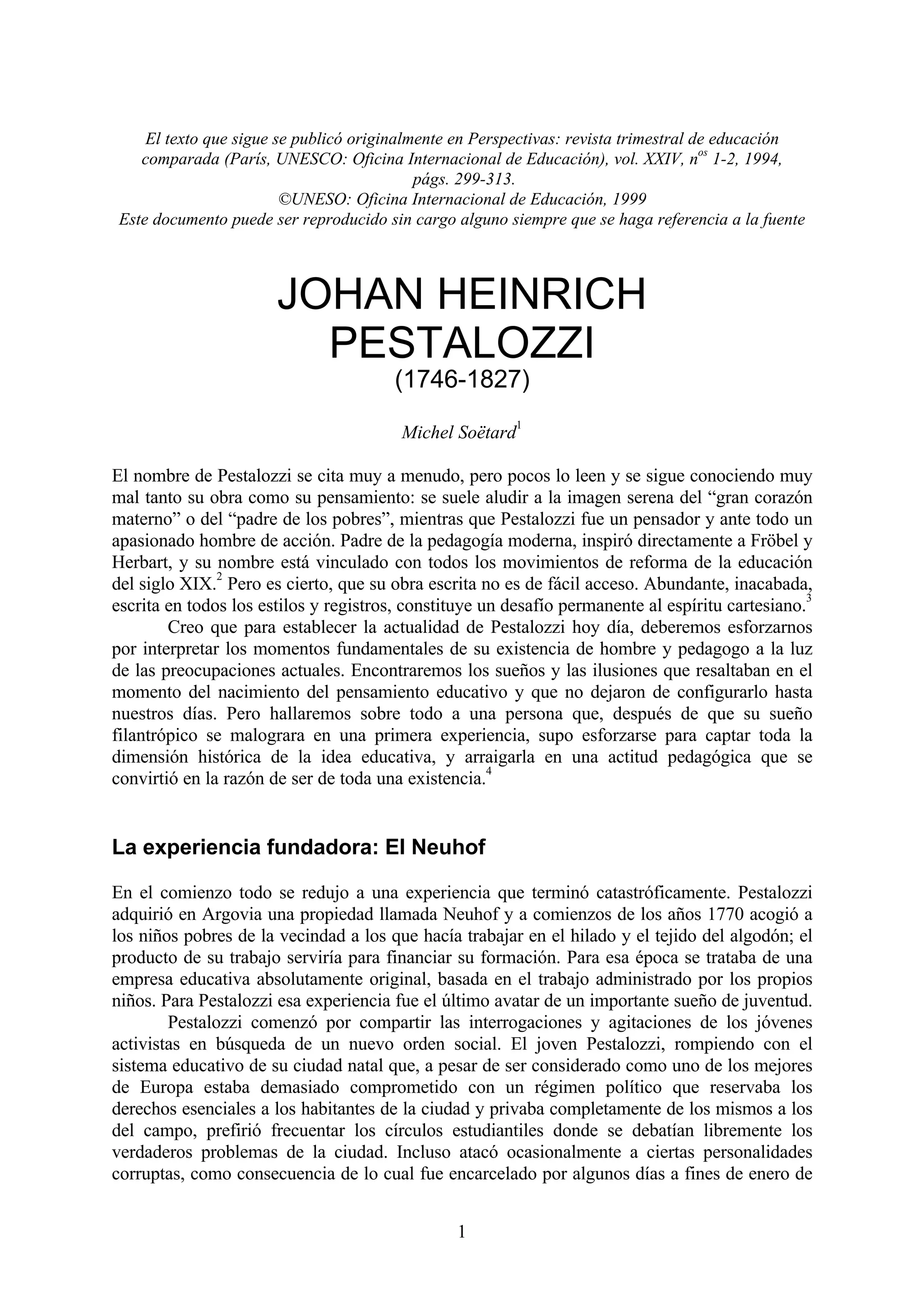 Soetard michel johan_heinrich_pestalozzi | PDF