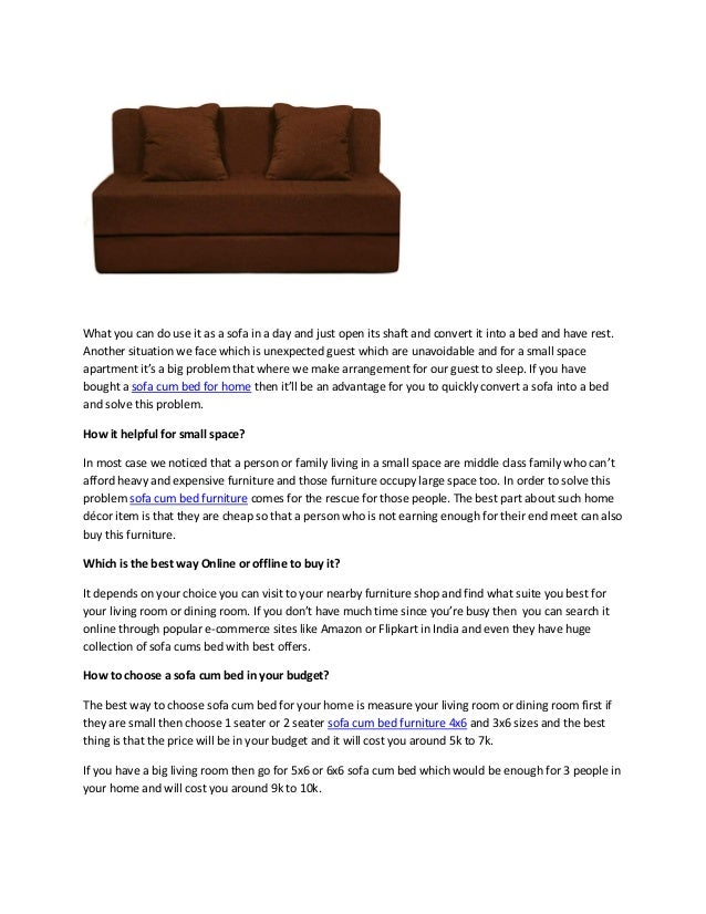 Sofa Cum Bed A Best Furniture For Small Home