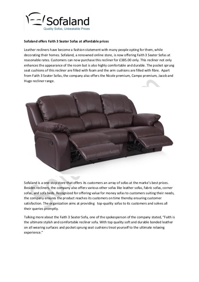 Sofaland offers faith 3 seater sofas at affordable prices