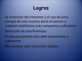 Logros Invención conmutador o tablero de distribución 