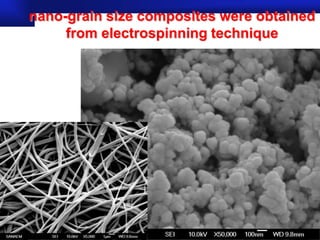 nano-grain size composites were obtained
     from electrospinning technique




                                Prof.Dr. İbrahim USLU
 