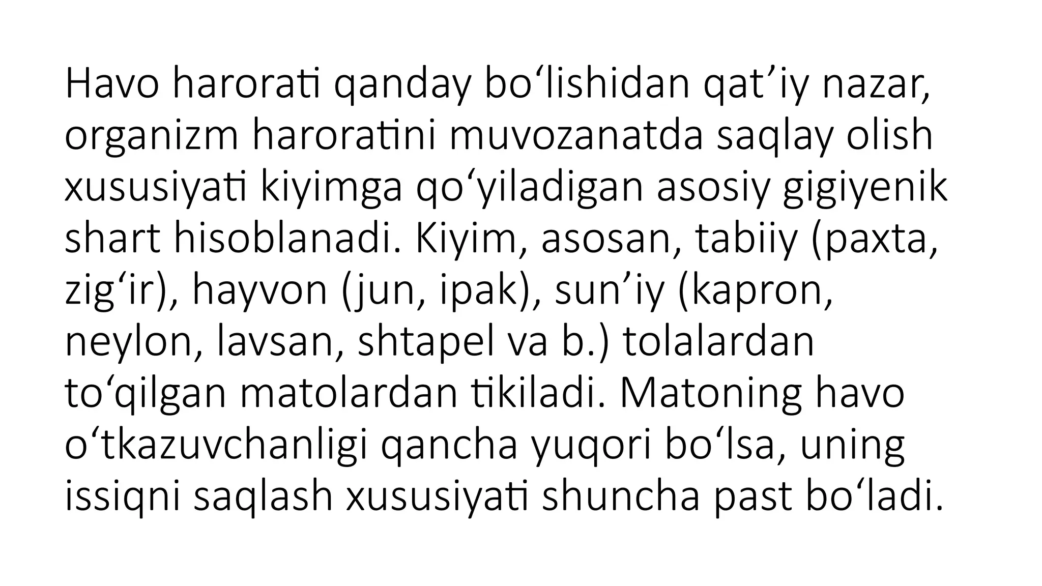 Oq qolqop kiyib yurish