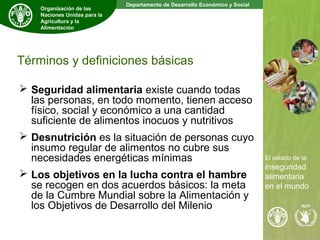 El estado de la inseguridad alimentaria en el mundo | PPT