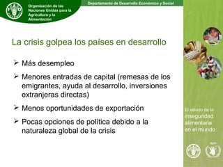 El estado de la inseguridad alimentaria en el mundo | PPT