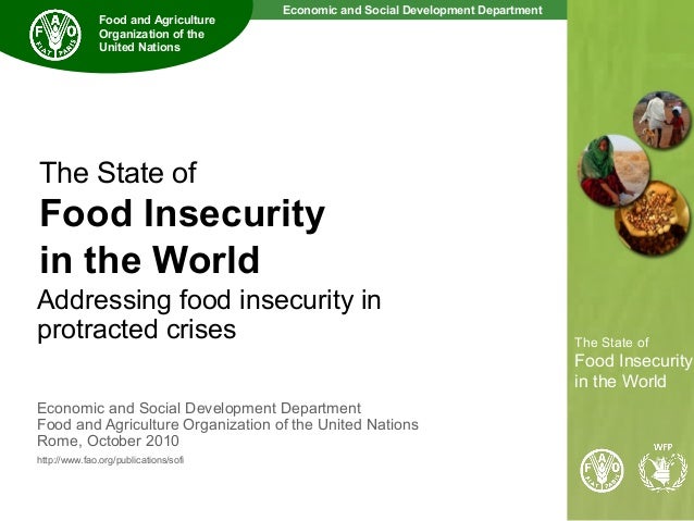 State Of Food Insecurity In The World Fao State Of Food Insecurity In The World Fao