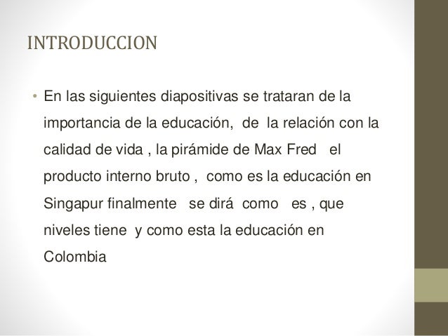 Importancia De La Educacion