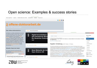 Open science: Examples & success stories
 