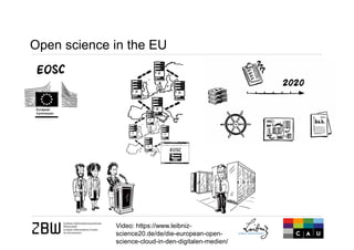 Open science in the EU
Video: https://www.leibniz-
science20.de/de/die-european-open-
science-cloud-in-den-digitalen-medien/
 