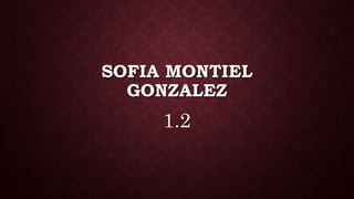 SOFIA MONTIEL 
GONZALEZ 
1.2 
 
