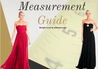 Formal dresses measurement guide