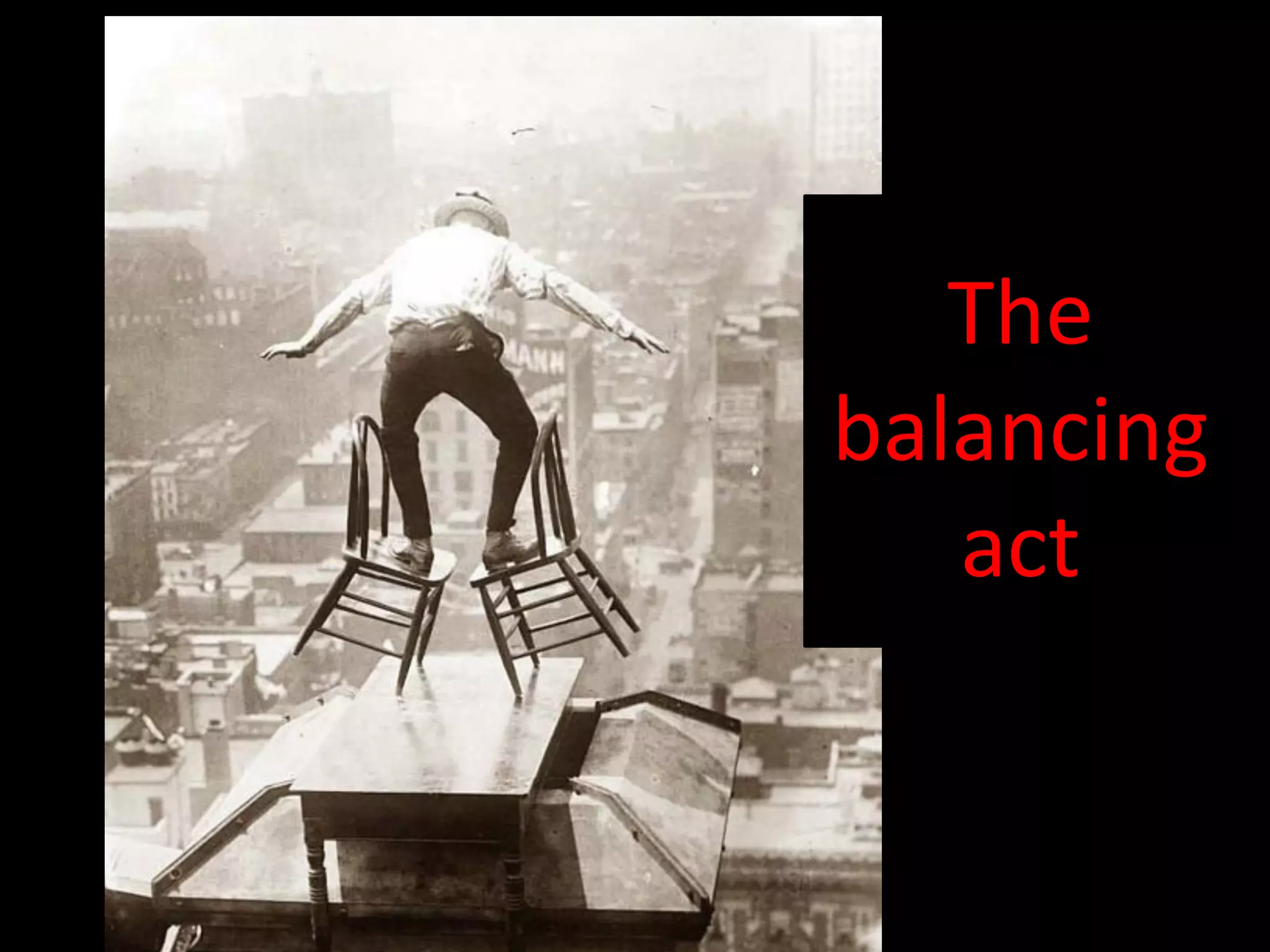 The	
  
balancing	
  
act	
  
 