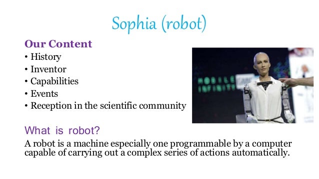 sophia robot ppt