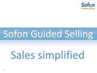 Sofon Guided Selling Sales simplified 