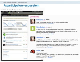 Social Business By Design | Date August, 2009


A participatory ecosystem




® 2009 Dachis Group. Conﬁdential and Proprietary   61
 
