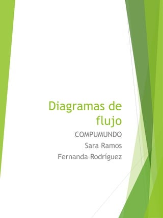 Diagramas de
flujo
COMPUMUNDO
Sara Ramos
Fernanda Rodríguez
 