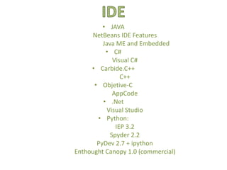 LENGUAJES DE PROGRAMACIÓN PARA DISPOSITIVOS MOVILES | PPTX