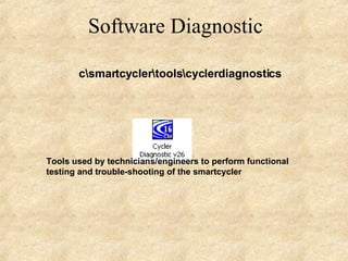 Software Diagnostic cmartcycleroolsyclerdiagnostics Tools used by technicians/engineers to perform functional testing and ...