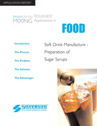Soft Drink Manufacturing Case Study: Preparing Sugar Syrups | PDF