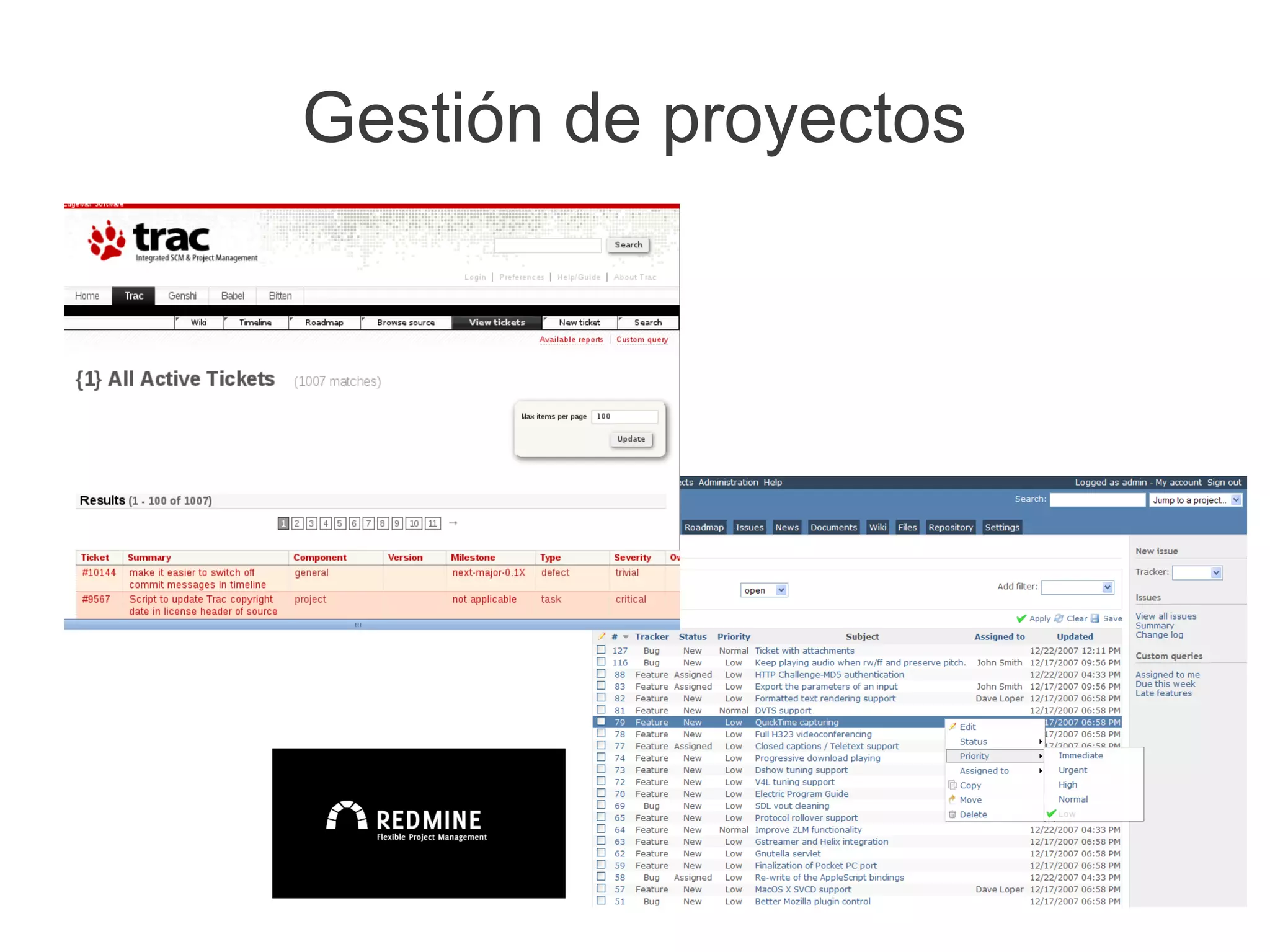 Gestión de proyectos
 