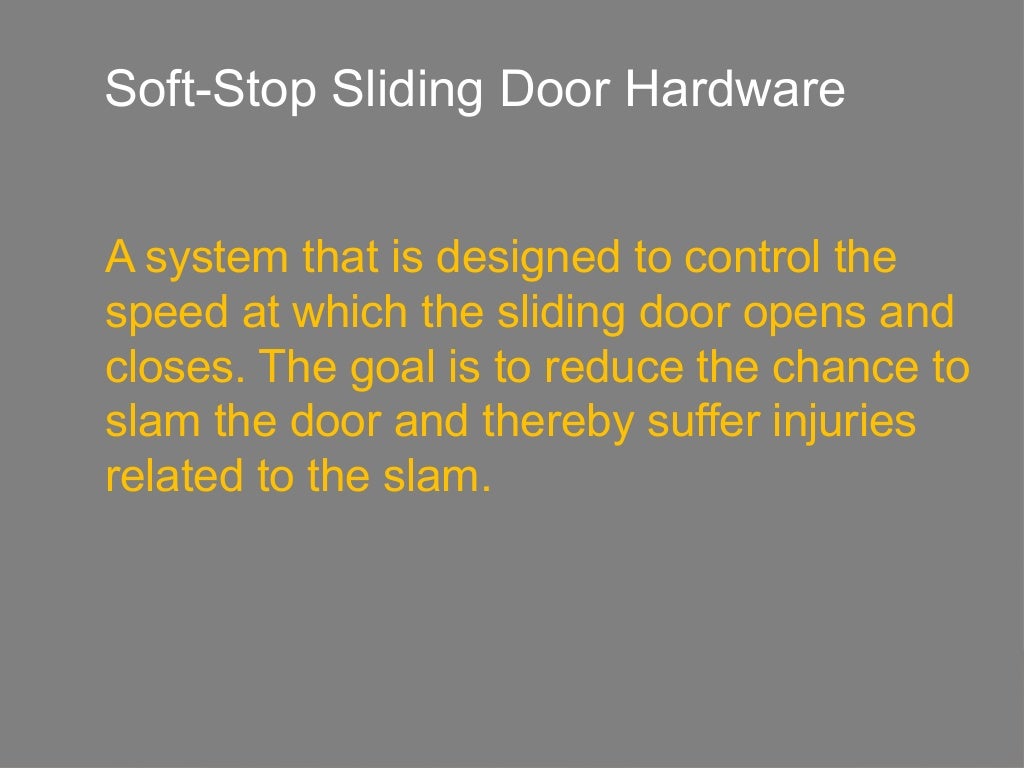 Soft Stop Close Sliding Door Hardware