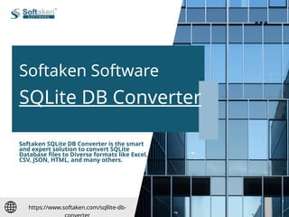 Sqlite Db Format Softaken SQLite DB Converter for Seamless SQLite Database file ...