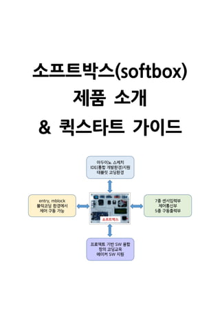 소프트박스(softbox)
제품 소개
& 퀵스타트 가이드
 