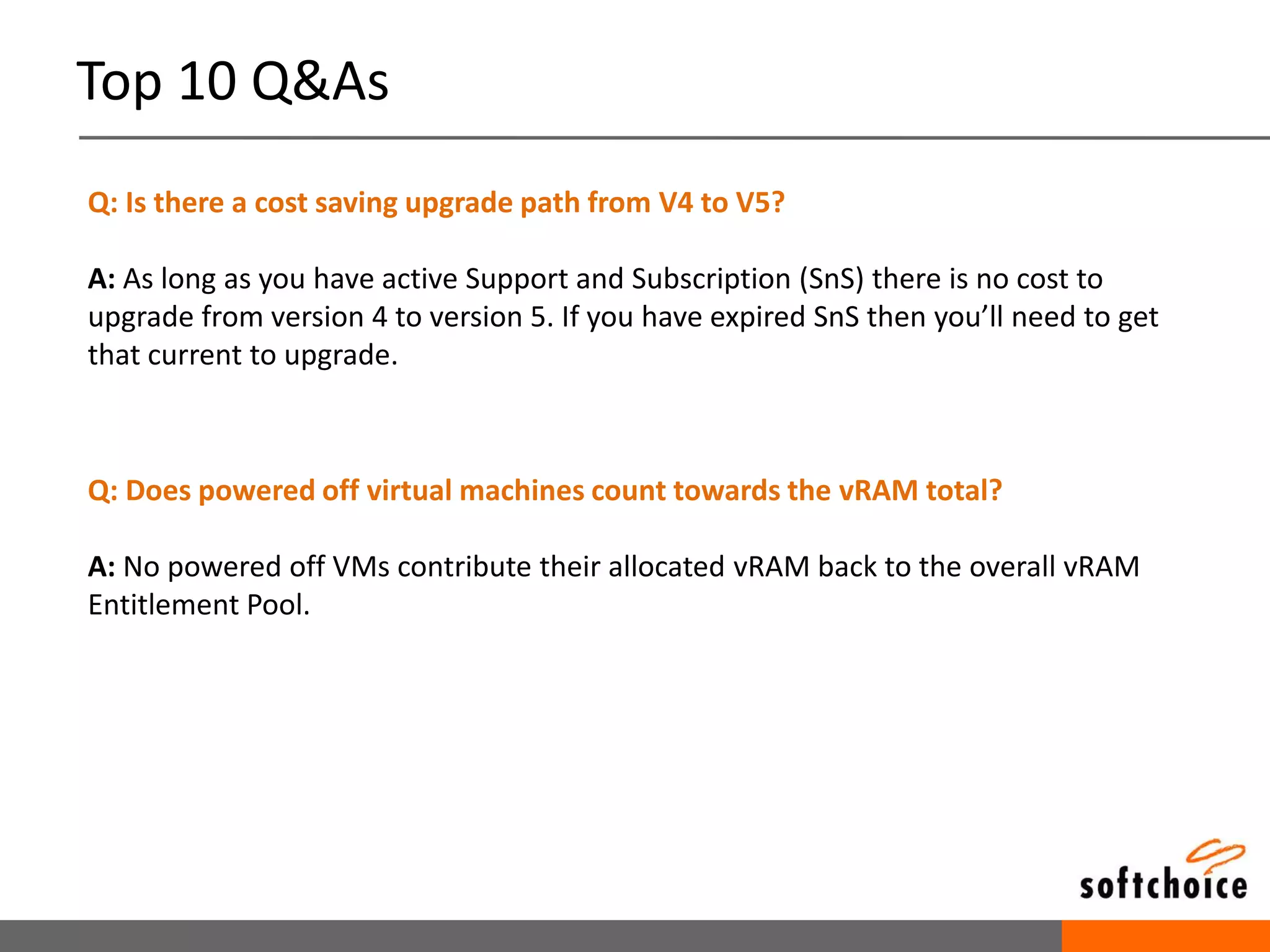 Maximum memory allocated to the VMs is limited
