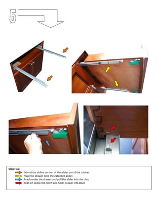 View of Soft close drawer glide installation | PDF