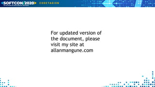 For updated version of
the document, please
visit my site at
allanmangune.com
 