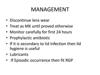 Soft contact lens complications | PPTX