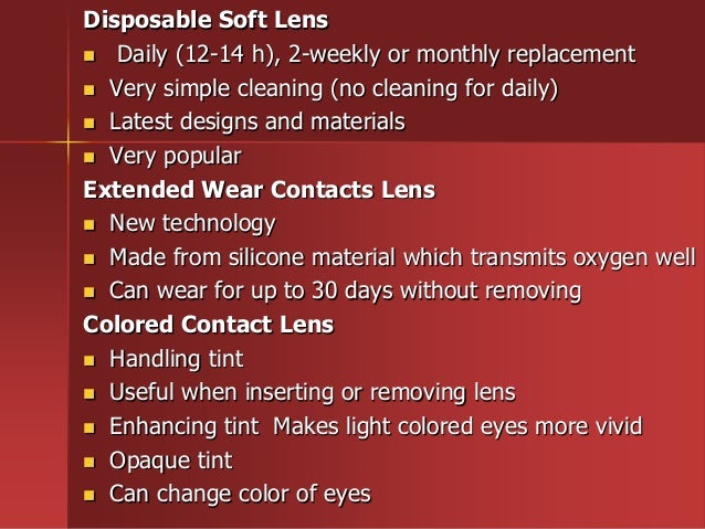 soft contact lenses material