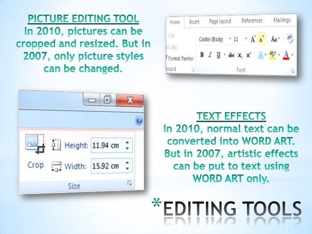 Microsoft Word 2010 Vs 2013 Comparison Chart
